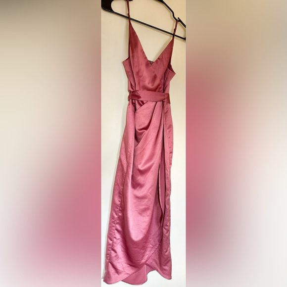 Lulus Joice Satin Midi Dress: Mauve, XS - Picture 7 of 15